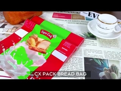 Bolsas de embalaje de pan de panadería de plástico a prueba de grasa con logotipo impreso a medida