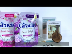 LDPE Doypack Detergente de ropa de pie Gaseador de bolso suavizante de tela Gaseador con gaseador