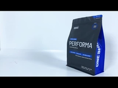 Bolsas de fondo plano personalizadas Bolsas de plástico de proteína de suero de leche en polvo Bolsa de embalaje de alimentos para la salud con cremallera