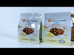 Bolso de embalaje de galletas de fondo plano Stand Up Bolso de chocolate Chip Zipper Embalaje de alimentos Ba