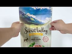 Bolsas personalizadas de plástico de 2 kg con fondo plano para pollo, bolsas para envasado de carne con cremallera