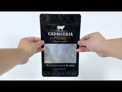 Bolsa de embalaje con cremallera de plástico personalizada a prueba de humedad para alimentos, bolsa de embalaje para carne