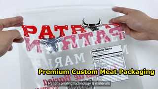Bolsas personalizadas con cremallera al vacío de calidad alimentaria para carne fresca