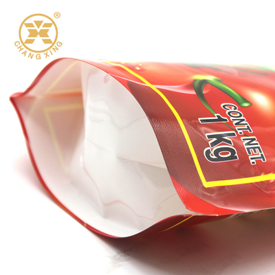 Food Grade Plastic 1KG Tomato Ketchup Pouch With Spout