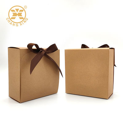 Eco-friendly 350gsm Cardboard Gift Packaging Box with Ribbon Decoration and Recycled Materials