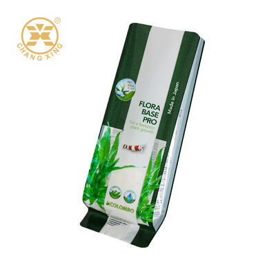 Custom Printing Side Sealed Bag Plastic Packaging Bag With Transparent Window For Aquatic Plants
