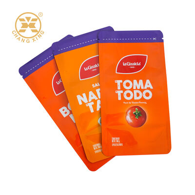 Custom Tomato Sauce Packaging Bag Vacuum Bag Plastic Food Packaging Bag Retort Pouch For Food Condiment Salad Dressing