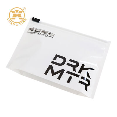 Custom BOPP Resealable Clothing Zipper Packaging Bag Zip Lock Bags Pouches With Logo For Apparel