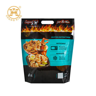 Customized Logo Printed Food Grade Packaging Plastic Beef Steak Meat Frozen Food Seafood Bag