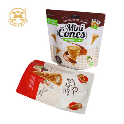 Custom Printed Food Grade Zipper Sealed Stand Up Vacuum Packaging Bag