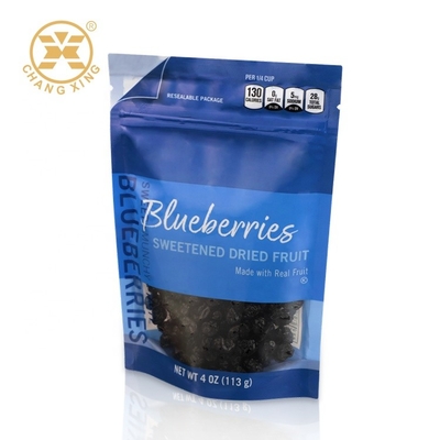 1kg 2kg Blue Dry Fruit Pouch Design Plastic Transparent Packaging Bags With Window