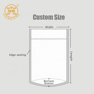 Matt Finished Bag For Travel Ziplock Stand Up Pouch With Opaque Window