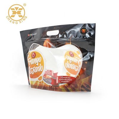 CPP PET LDPE Roast Chicken Packaging 250g 1kg Personalised Plastic Takeaway Bags