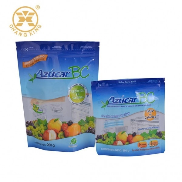 1kg 2kg Blue Dry Fruit Pouch Design Plastic Transparent Packaging Bags With Window