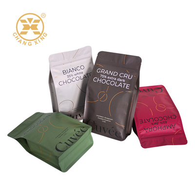 Bolso Ziplock impreso personalizado del papel de aluminio de la parte inferior plana 12oz para el empaquetado del café