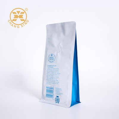 250 g 500 g 1 kg Bolsa de café de fondo plano Bolsas de embalaje de granos de café con cremallera