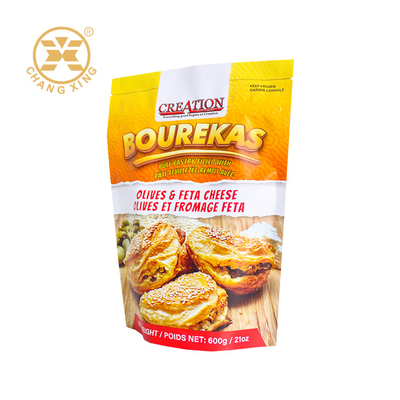 Aluminio sellado 250g 500g Bolso de comida de pie Bolso de cremallera de auto-apoyo
