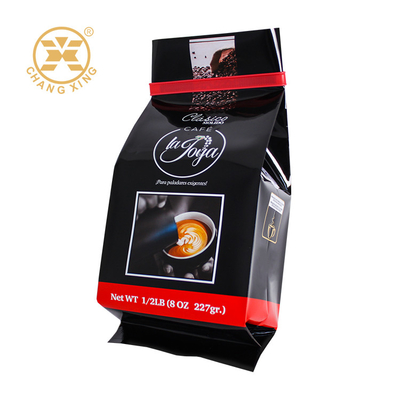Logotipo impreso a medida 250g 500g 1000g 1kg BOPP Rollo de película de granos de café Bolsa de embalaje de alimentos Bolsa de embalaje de granos de café