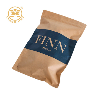 Bolsa de cerradura ecológica Bolsas de café de papel Kraft impresas a medida con cerradura de cerradura con válvula Embalaje de grado alimenticio