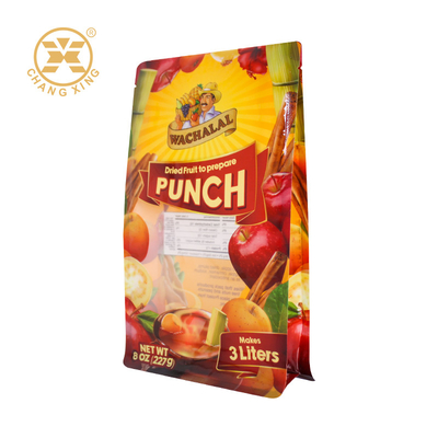 Diseño personalizado Embalaje de plástico impreso sellado con cremallera Frutas secas dulces bocadillos bolsas de comida bolsas de comida
