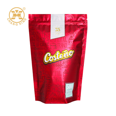 Bolsa de papel de aluminio de pie Bolsa de café Bolsa de té de frijoles Bolsa de embalaje de alimentos Bolsa de embalaje autoportante