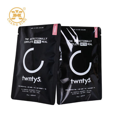 Bolsa de embalaje de polvo de proteína de suero de leche de plástico con bolsa de alimentos para la salud con cremallera