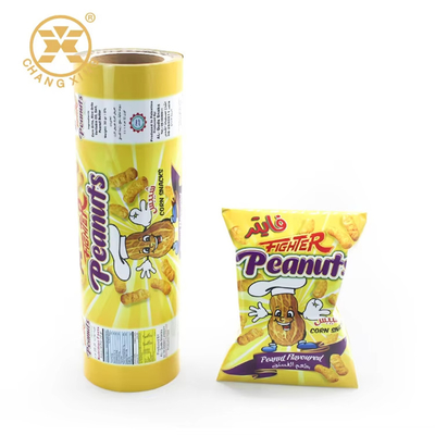 Película de embalaje laminada BOPP / VMCPP de grado alimenticio Película de sellado térmico Puffing Food Roll Film Bolsa de embalaje de alimentos