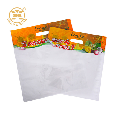 Fabrica de personalización transparente de frutas frescas y verduras bolsas de embalaje bolsas de plástico Bopp con mango