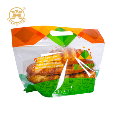 Bolsas de embalaje de pan de pan de panadería con ventana transparente mini pastel de comida caramelo bolsa de galletas embalaje