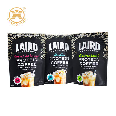 Bolsa de embalaje de café con bolsa de pie personalizada a prueba de humedad, bolsa de plástico para proteína en polvo, bolsas de café termoselladas