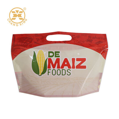 Bolsas de embalaje de plástico transparente de impresión personalizada para embalaje de frutas y verduras frescas/bolsa de alimentos congelados con cremallera deslizante