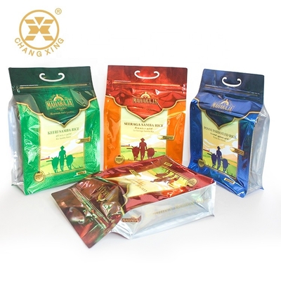 el bolso de empaquetado laminado plástico del arroz de 1kg 2kg 5kg 10kg modificado para requisitos particulares acepta