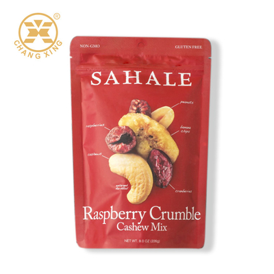 128g 4oz 6oz Bolsas de plástico película de rodillo de nueces Bolsa de embalaje de alimentos Bolsa de embalaje de nueces para bocadillos