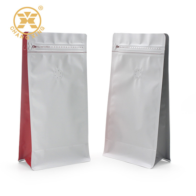 Bolsa de aluminio inferior plana de la cerradura de la cremallera de los bolsos de café de VMPET 250g BOPP para la comida