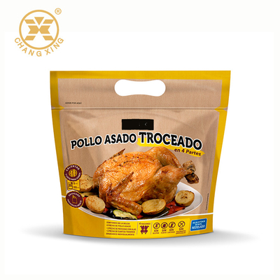 100 200 micrones de pollo asado que empaqueta la bolsa asada a la parrilla del acondicionamiento de los alimentos del Rotisserie 1kg con la cremallera